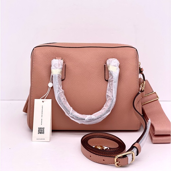 NeW! Tory Burch Thea Web Small Satchel Crossbody - Picture 7 of 15